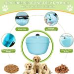 JIURUN Dog Treat Pouch for Pet Training - Dog Treat Bag (Grey) - Dog Training Kit, Dog Clicker for Training, Silicone Treat Bag, 2-in-1 Whistle Clicker, Collapsible Dog Bowl, 2 Dog Poop Bag