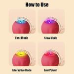 2 Packs New Electric Dog Ball Toy for Cat,360° Smart Automatic Interactive Rolling Dog Smart Pet Toy Ball,Gift for Kids