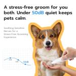 Mcbazel Pet Micro Precision Trimmer, Multifunctional Pet Hair Trimmer Waterproof Rechargeable Shaver with LED Light for Paws Eyes Ears Face Buttocks for Small Dogs and Cats，50dB Quiet Shave.