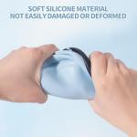 2Pack Silicone Collapsible Dog Bowls, Cute Pet Ear Shape and Cat Graphic Travel Water Bowl Full of Pet Atmosphere 25oz Portable Feeder for Small Large Dog Walking Hiking Camping (Light Blue and Green)