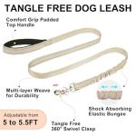 BEAUTYZOO Dog Harness for Small Dogs, No Pull Dog Harness and Leash Set, Soft Escape Proof Puppy Vest Harness with Handle, Reflective Lightweight Step in Harness for Girl Boy Dogs, Beige S