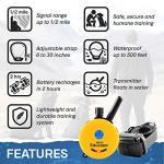 Educator ET-300 Mini E Collar for Dog Training with Remote - 1/2 Mile Range, Waterproof, 100 Blunt Stimulation Levels, Tone or Vibration Mode, Night Light Tracking for Small, Medium & Large Dogs