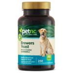 Petnc Natural Care Brewers Yeast Dog Skin and Coat Supplement (250 Chewables), With B Vitamins, Antioxidants & Minerals, Promotes Healthy Skin & Glossy Coat, For Dogs 10 Lbs & Over
