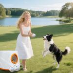 Automatic Dog Ball Launcher with 6 Tennis Balls