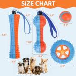 PUPTECK 4 Pack Floating Dog Toys, Squeaky Dog Water Toys for Pool Interactive Fetch & Play, Durable Training for Summer Swimming Outdoor, for Small Medium Large Dogs