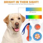 KOOLTAIL Floating Dog Toys,3 Pack TPR Water Pool Fetching Toy with Durable Rope for Small Medium Large Dogs,Bright Bumper Interactive Dog Chew Toys for Summer Outdoor Pool,Training&Teething