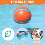 PUPTECK 4 Pack Floating Dog Toys, Squeaky Dog Water Toys for Pool Interactive Fetch & Play, Durable Training for Summer Swimming Outdoor, for Small Medium Large Dogs