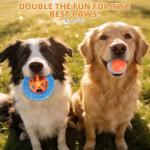 KOOLTAIL Floating Dog Toys,3 Pack TPR Water Pool Fetching Toy with Durable Rope for Small Medium Large Dogs,Bright Bumper Interactive Dog Chew Toys for Summer Outdoor Pool,Training&Teething