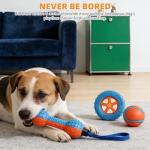 KOOLTAIL Floating Dog Toys,3 Pack TPR Water Pool Fetching Toy with Durable Rope for Small Medium Large Dogs,Bright Bumper Interactive Dog Chew Toys for Summer Outdoor Pool,Training&Teething