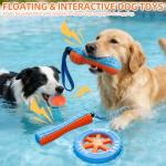 PUPTECK 4 Pack Floating Dog Toys, Squeaky Dog Water Toys for Pool Interactive Fetch & Play, Durable Training for Summer Swimming Outdoor, for Small Medium Large Dogs