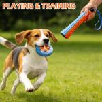 PUPTECK 4 Pack Floating Dog Toys, Squeaky Dog Water Toys for Pool Interactive Fetch & Play, Durable Training for Summer Swimming Outdoor, for Small Medium Large Dogs