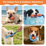 PUPTECK 4 Pack Floating Dog Toys, Squeaky Dog Water Toys for Pool Interactive Fetch & Play, Durable Training for Summer Swimming Outdoor, for Small Medium Large Dogs