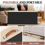 Chuiendi Dog Ramp for High Bed, Couch, Car, 64" Long Foldable Pet Ramp & 5 Adjustable Heights 19.7"-31.5" Wooden Dog Step with Anti-Slip Yoga Mat for Small Medium Large Older Pets, up to 200lbs