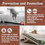 Chuiendi Dog Ramp for High Bed, Couch, Car, 64" Long Foldable Pet Ramp & 5 Adjustable Heights 19.7"-31.5" Wooden Dog Step with Anti-Slip Yoga Mat for Small Medium Large Older Pets, up to 200lbs