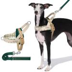 VETRESKA Dog Harness and Leash Set, Easy Walk Dog Harness for Large Medium Dogs, No Pull Puppy Harness for Walking and Training, Adjustable, Anti-Twist Leash (Santal Forest, L)