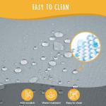 CANINE CANYON Daisy Cot, XL Foldable Elevated Dog Bed, Portable Raised Outdoor Folding Dog Cots, Cooling, Chew Proof, Waterproof, Heavy Duty Up to 160 lbs for Camping/Home, Grey, 49"x 33"x7"