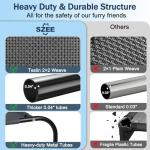 SZEE Raised Dog Cot Bed with Detachable 2-Sided Cooling/Warming Waterproof Mat, Elevated Dog Bed for Medium Sized Breeds with Durable Steel Frame & Sturdy Teslin Mesh, Outdoor & Indoor All-Season Use