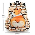 KzgtY Dog School Backpack for Girls Boys Teens Bookbag 17 Inch Laptop Backpack for Sports Travel Camping