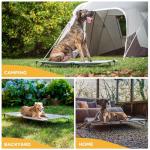 CANINE CANYON Daisy Cot, XL Foldable Elevated Dog Bed, Portable Raised Outdoor Folding Dog Cots, Cooling, Chew Proof, Waterproof, Heavy Duty Up to 160 lbs for Camping/Home, Grey, 49"x 33"x7"