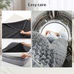 LEXTRO Orthopedic Dog Beds for Large Dogs,42x30 Inch Extra Large Dog Bed, Egg Crate Foam Bed for Large Dogs, Big Pet Bed with Washable Removable Waterproof Pillow Cover and Anti-Slip Bottom, Grey