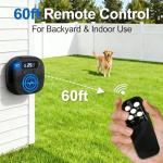 Dog Barking Control Devices, Anti Barking Device for Dogs with Remote Control, Ultrasonic & Sensor Technology, Rechargeable, Waterproof, Adjustable Modes & Frequencies, Bark Box Indoor Outdoor(Black)