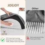 JOEJOY XL Orthopedic Dog Beds Large Sized Dog, Extra Large Washable Waterproof Oval Large Dog Bed with Removable Cover, Egg-Crate Foam Pet Bed with Bolster & Non-Skid Bottom, Dark Grey, 42''x31''