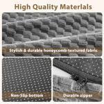 JOEJOY XL Orthopedic Dog Beds Large Sized Dog, Extra Large Washable Waterproof Oval Large Dog Bed with Removable Cover, Egg-Crate Foam Pet Bed with Bolster & Non-Skid Bottom, Dark Grey, 42''x31''