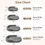 JOEJOY XL Orthopedic Dog Beds Large Sized Dog, Extra Large Washable Waterproof Oval Large Dog Bed with Removable Cover, Egg-Crate Foam Pet Bed with Bolster & Non-Skid Bottom, Dark Grey, 42''x31''