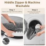 JOEJOY XL Orthopedic Dog Beds Large Sized Dog, Extra Large Washable Waterproof Oval Large Dog Bed with Removable Cover, Egg-Crate Foam Pet Bed with Bolster & Non-Skid Bottom, Dark Grey, 42''x31''