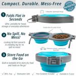 Loving Pets 73807992: Travel Double Diner Dog Bowl, Blue Md