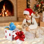 Letsmeet Dog Toys for Puppy Toys, Interactive Plush Dog Toy with Squeaker and Crinkle Paper, Suitable for Reducing Boredom and Anxiety, Cute Pet Toy for Small, Medium and Large Dogs