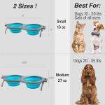 Loving Pets 73807992: Travel Double Diner Dog Bowl, Blue Md