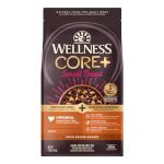 Wellness CORE+ Small Breed Adult Dry Dog Food with Freeze Dried Pieces, Wholesome Grain Kibble+, Natural, High Protein, Turkey and Chicken Recipe, 4 lb Bag