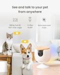 Furbo Mini Pet Camera: Security Cam w/Barking/Meowing Alerts, Cat or Dog Tracking w/Phone App, Smart Home Indoor Monitoring, 2-Way Speaker. No Subscription Needed. Standard See, Talk & Toss Features