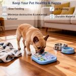 Dog Puzzle Toys, 4-in-1 Interactive Dog Toys for Boredom, Treat Dispensing Slow Feeder for Mental Stimulation, Enrichment Toy for Smart & Beginner Dogs, Light Blue