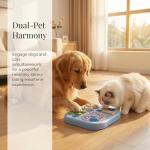 Dog Puzzle Toys, 4-in-1 Interactive Dog Toys for Boredom, Treat Dispensing Slow Feeder for Mental Stimulation, Enrichment Toy for Smart & Beginner Dogs, Light Blue