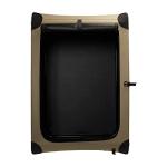 Amazon Basics Portable Folding Soft Dog Crate for Cat, Dog, Rabbit, Double Door with Mesh Ventilation, Collapsible, Easy to Set Up, Large 36" x 24" x 24", Tan