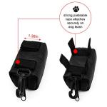 SLOSN 3 Pack Pet Waste Bag Dispenser with Zippered Portable Dog Poop Bag Holder, Great Accessory for Walking, Running with Dog (RoseRed Green Black)