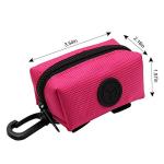 SLOSN 3 Pack Pet Waste Bag Dispenser with Zippered Portable Dog Poop Bag Holder, Great Accessory for Walking, Running with Dog (RoseRed Green Black)