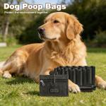 Charmount 200 Count Dog Poop Bags Rolls with Zippered Pouch Dispenser Holder, Extra Thick Leak-Proof Unscented Waste Bags, Coreless Easy Load for Small to Large Dogs