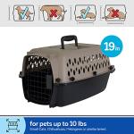 Petmate Vari Dog Kennel Portable Airline-Friendly Carriers & Crates for Small Dogs and Puppies, Durable Plastic, Pet Carrier For Home and Travel, XS Extra Small 19" For Dogs Up To 10 Lbs, Taupe