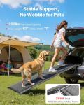 VEVOR Dog Ramp for Cars, 63" L x 17" W, Folding Pet Ramps for Medium & Large Dogs up to 250lbs, Pet Stair Ramp with Non-Slip Felt Rug Surface, Portable Outdoor Dog Car Ramps for SUV & Truck
