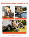 VEVOR Dog Ramp for Cars, 63" L x 17" W, Folding Pet Ramps for Medium & Large Dogs up to 250lbs, Pet Stair Ramp with Non-Slip Felt Rug Surface, Portable Outdoor Dog Car Ramps for SUV & Truck