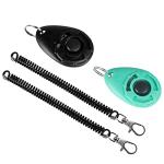 Diyife Dog Clicker for Training, 2 Pack Dog Training Clicker, Clicker Dog Training with Wrist Strap, Pet Training Clicker, Perfect for Dog Cat Puppies Behavioral Training (Black and Water Lake Blue)