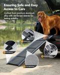 PetThem Upgraded Dog Ramp for Car 71'' X-Long & 19.7" Wider Folding Dog Ramps for Large Dogs with Non-Slip Rug Surface Portable Doggy Ramps for SUV Car & Truck, Up to 250 LBS