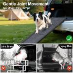 PetRuna Dog Ramp for Car 63" Long & 17.3" Wide Portable Dog Ramps for Large Dogs with Non-Slip Rug Surface Dog Car Ramp for SUV Car & Truck, Folding Dog Ramp Up to 250LBS