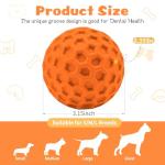 HIPPIH Indestructible Squeaky Dog Toys, Interactive Dog Balls 2 Pack, Chew Toys for Aggressive Chewers, Natural Rubber Puppy Toy for Large/Medium Dogs, Tough Puppy Teething Toy, Relieve Anxiety