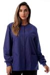 Just Love Womens Solid Medical Scrub Jacket,Galaxy Blue,1X