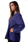 Just Love Womens Solid Medical Scrub Jacket,Galaxy Blue,1X
