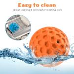 HIPPIH Indestructible Squeaky Dog Toys, Interactive Dog Balls 2 Pack, Chew Toys for Aggressive Chewers, Natural Rubber Puppy Toy for Large/Medium Dogs, Tough Puppy Teething Toy, Relieve Anxiety